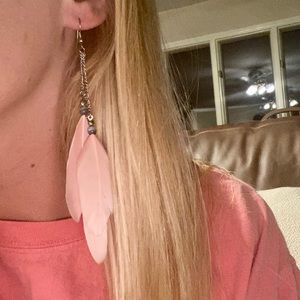 Feather dangle earrings!